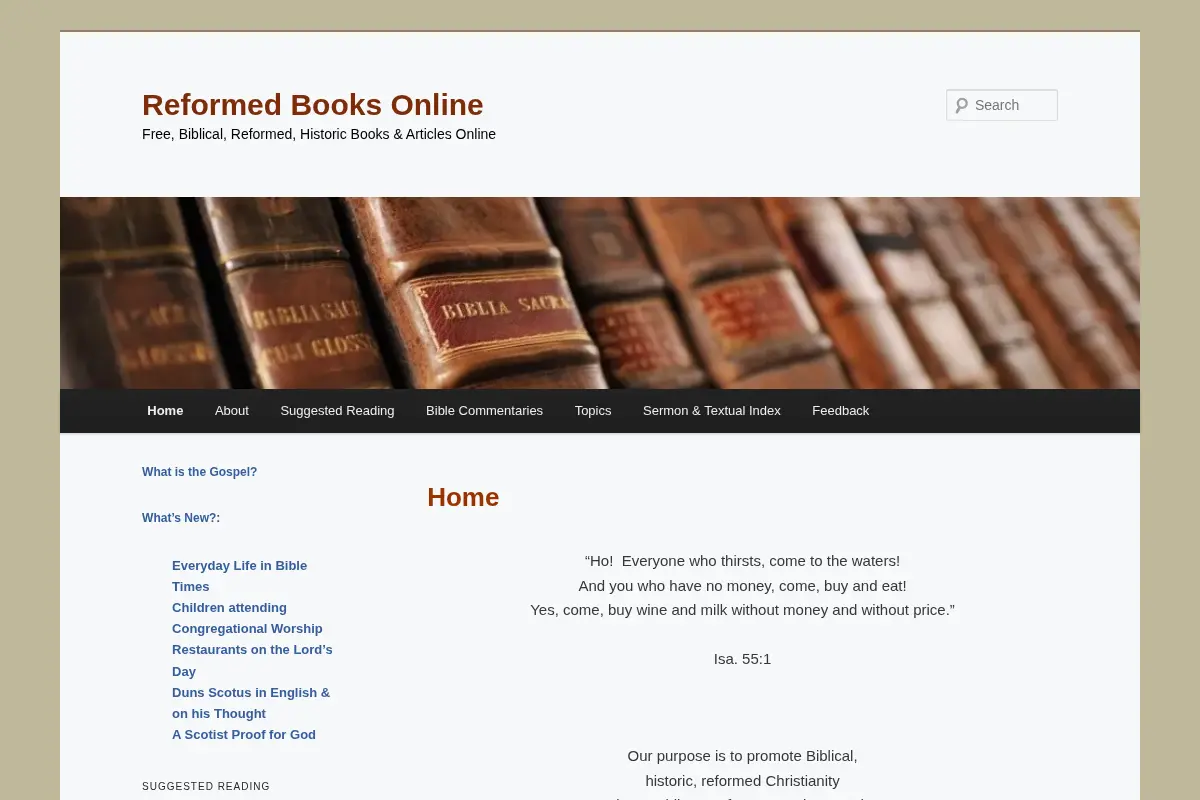 Reformed Books Online
