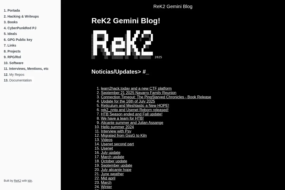 ReK2 Gemini Blog