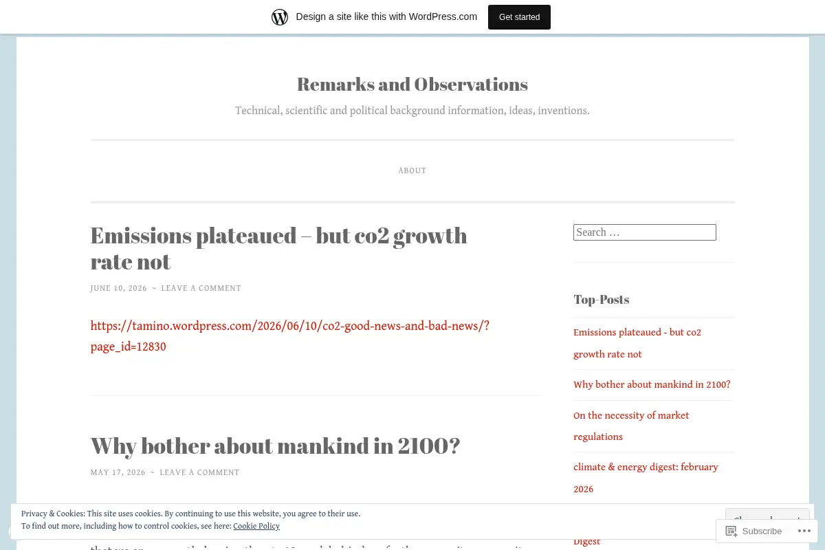 Remarks and Observations