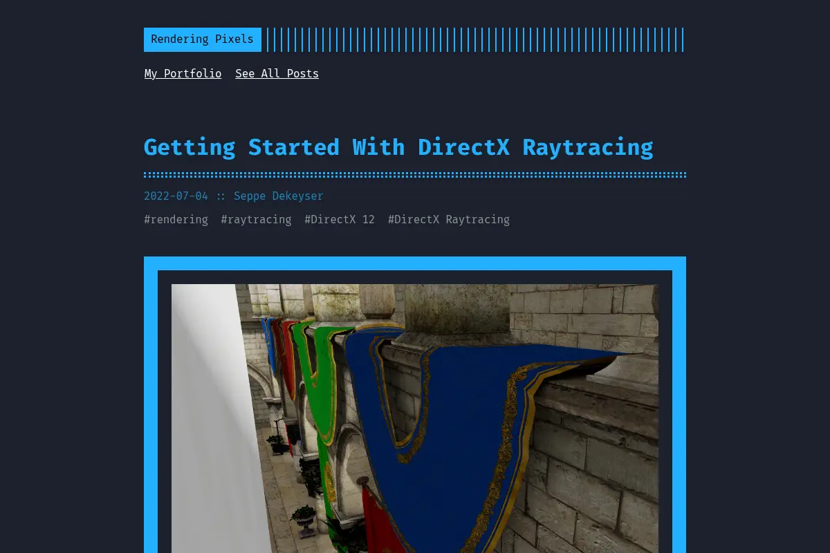 Rendering Pixels