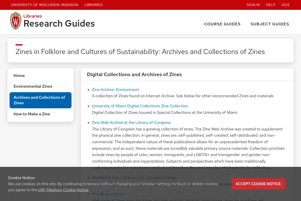 Archives and Collections of Zines - Research Guide