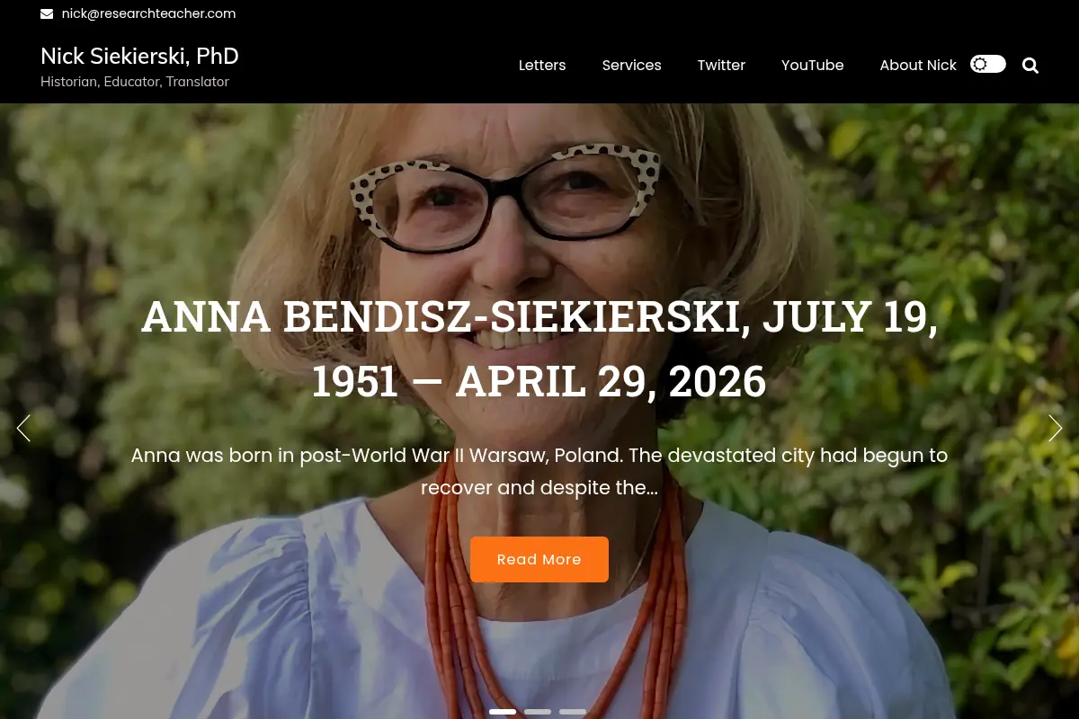 Nick Siekierski, PhD – Historian, Educator, Translator