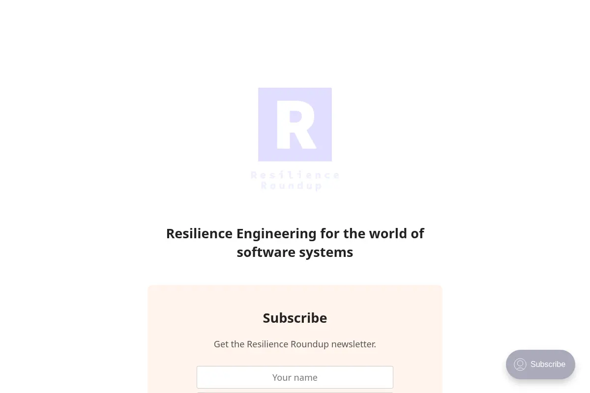 Resilience Roundup