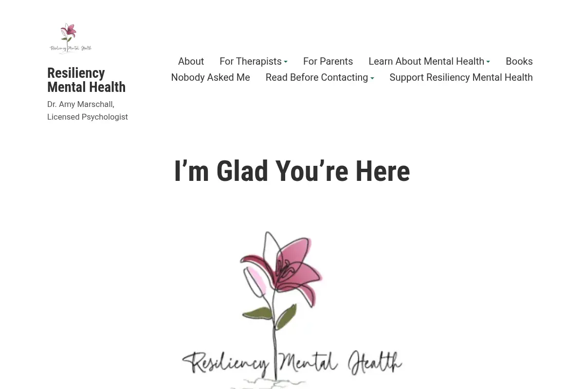 Resiliency Mental Health – Dr. Amy Marschall, Licensed Psychologist