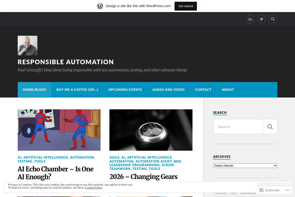 Responsible Automation – Paul Grizzaffi's blog about being responsible with test automation, testing, and other software things
