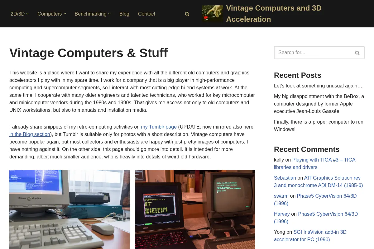 Vintage Computers and 3D Acceleration – My thoughts and knowledge about old hardware