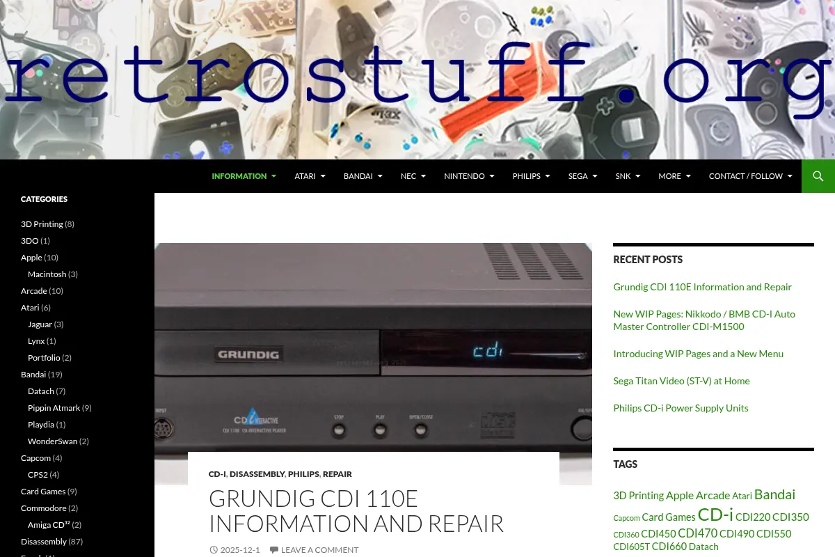 retrostuff - exploring retro game consoles and other technology