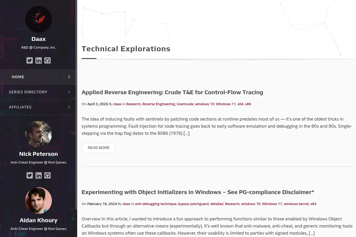 Reverse Engineering Blog
