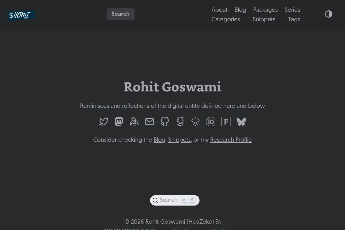 Rohit Goswami — Reflections