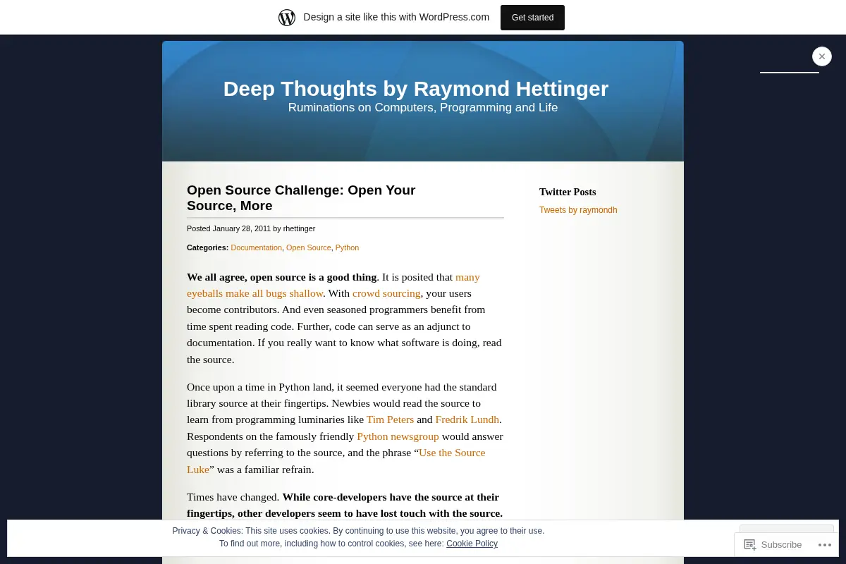 Deep Thoughts by Raymond Hettinger