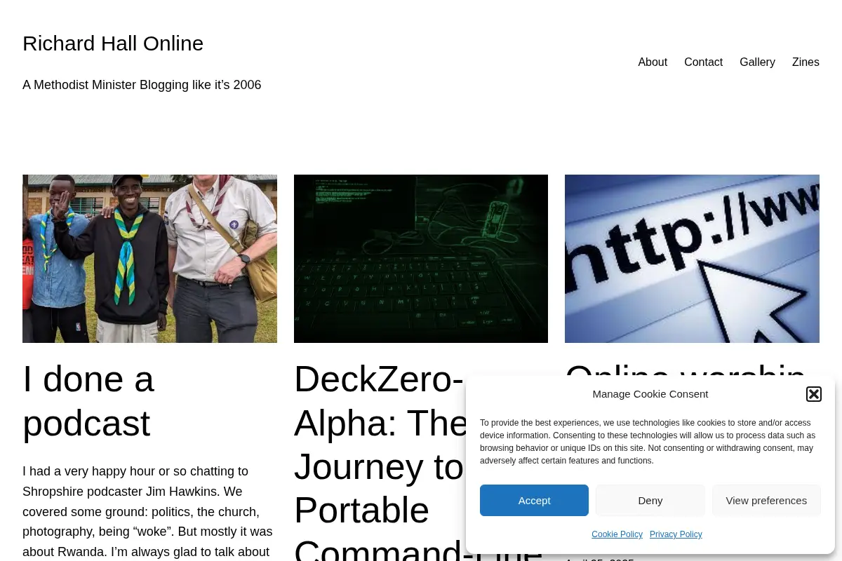 Richard Hall Online – A Methodist Minister Blogging like it’s 2006