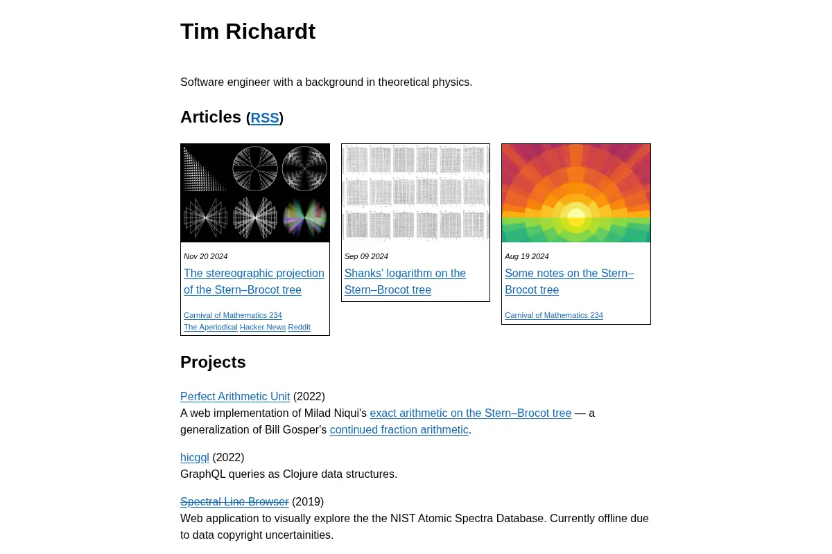 Tim Richardt's Homepage