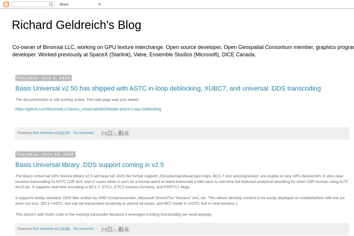 Richard Geldreich's Blog