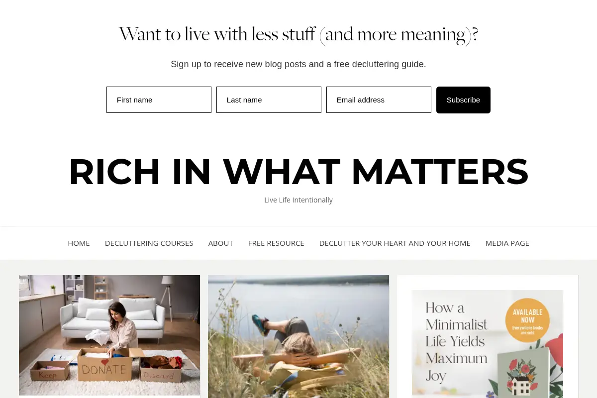 Rich in What Matters