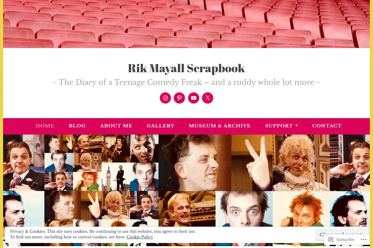 Rik Mayall Scrapbook – The Diary of a Teenage Comedy Freak – and a ruddy whole lot more