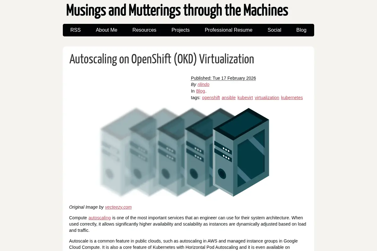 Musings and Mutterings through the Machines