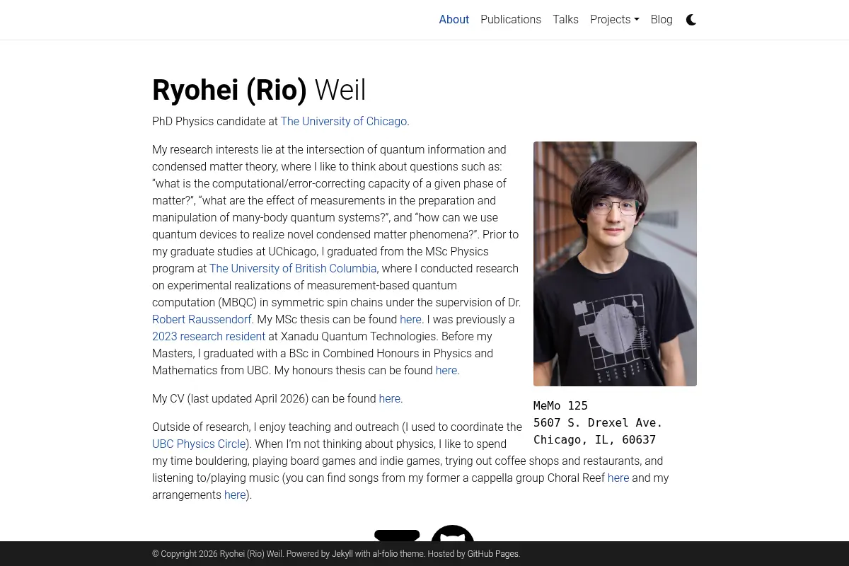 Ryohei (Rio) Weil