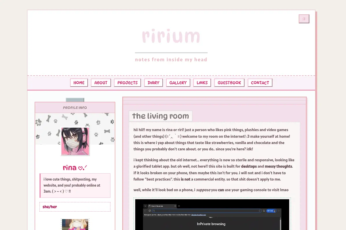 ririum - weird girl’s online living room