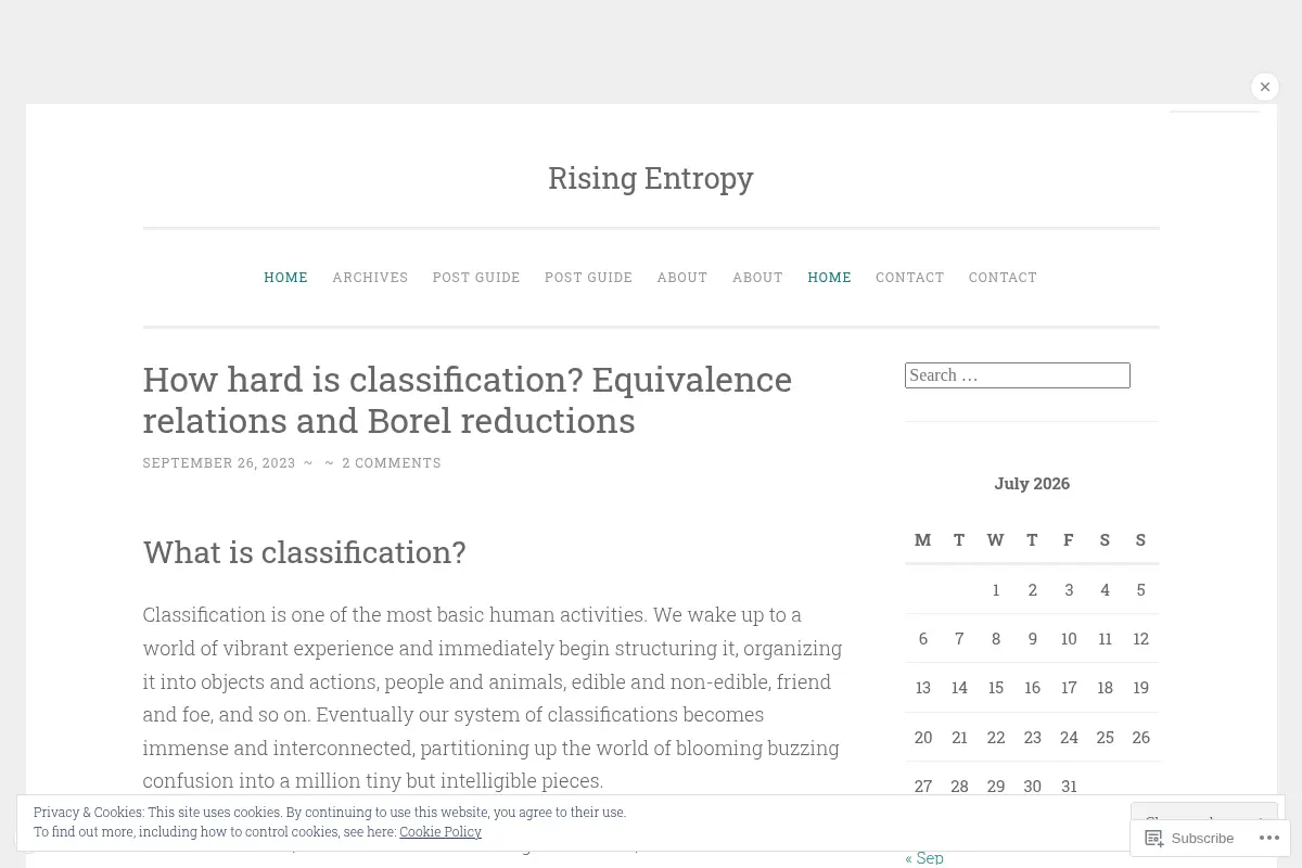 Rising Entropy