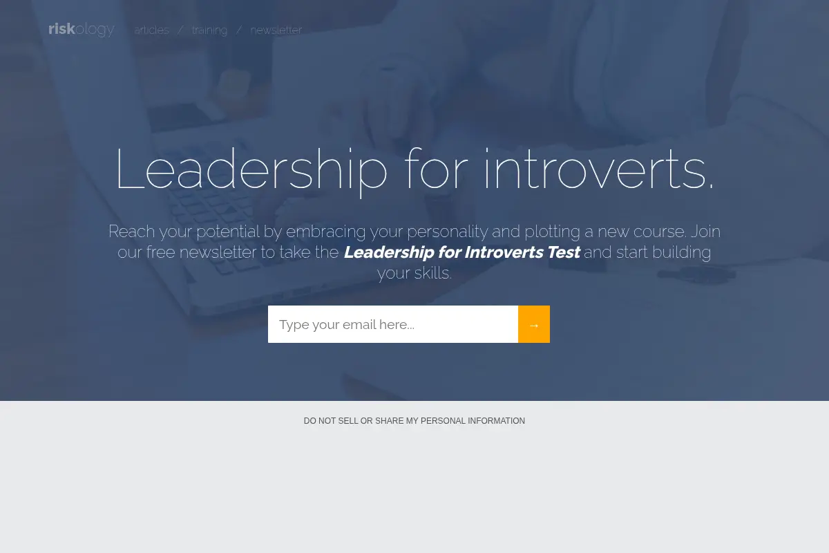 Riskology - Leadership for introverts