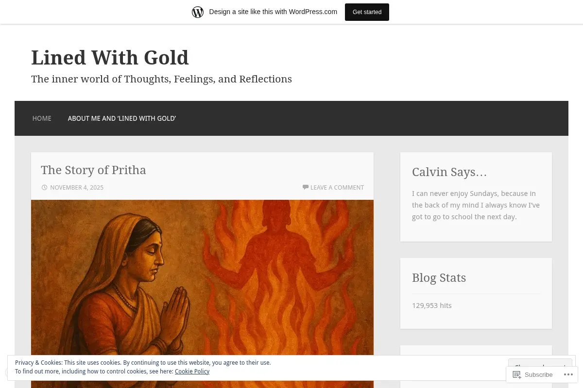 Lined With Gold – The inner world of Thoughts, Feelings, and Reflections