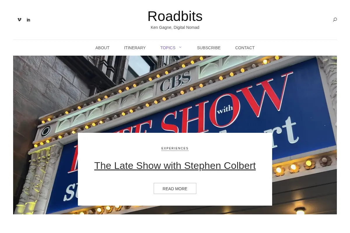 Roadbits - Ken Gagne, Digital Nomad