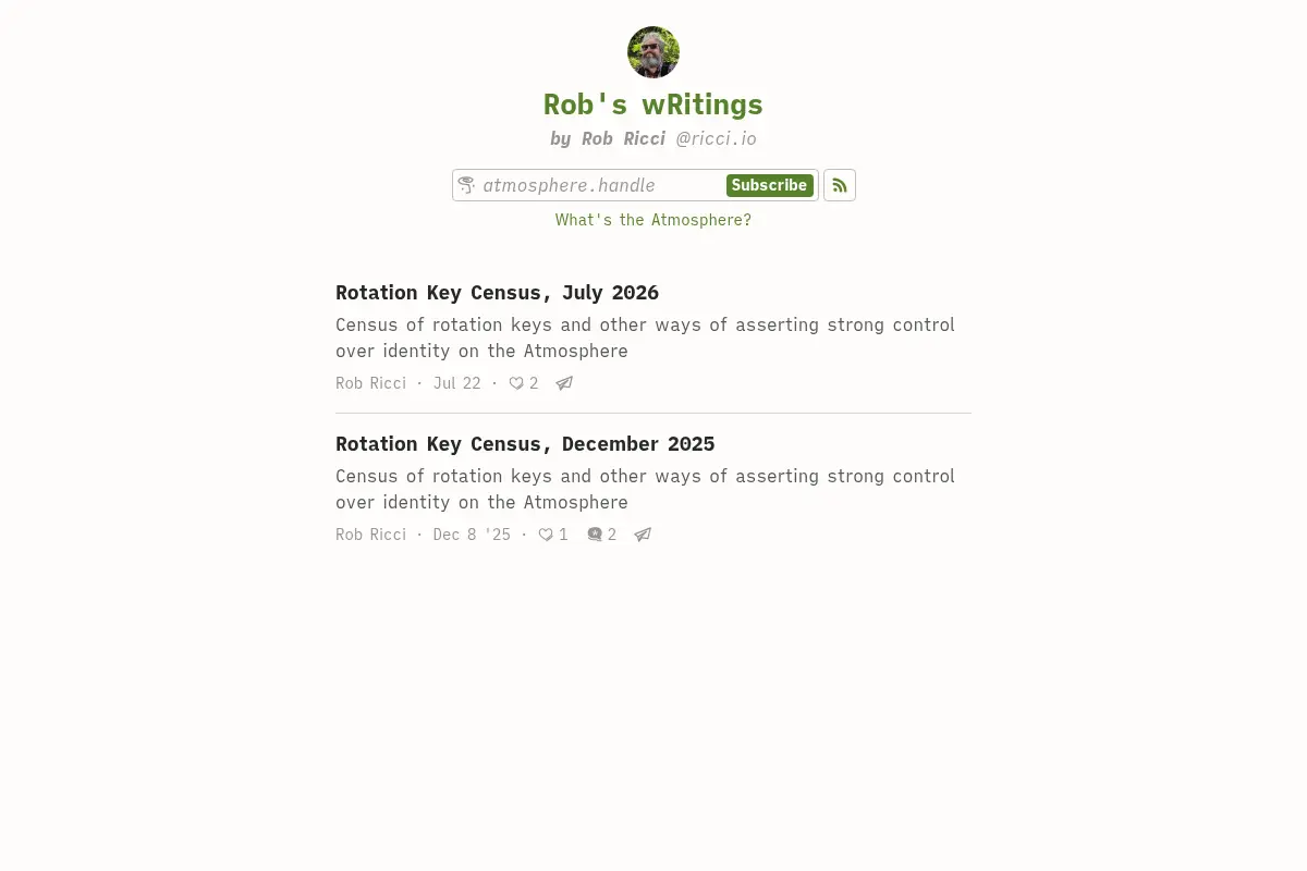 Rob's wRitings