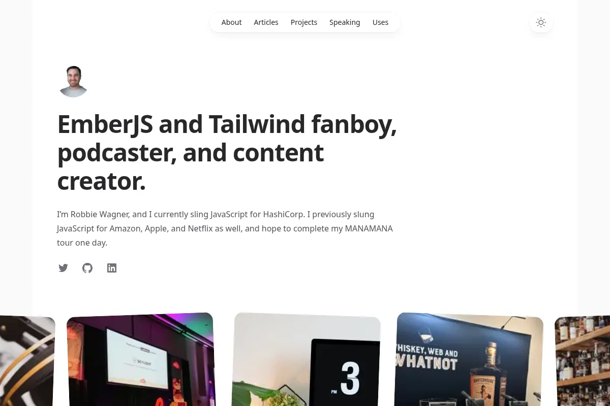 Robbie Wagner - EmberJS and Tailwind fanboy, podcaster, and content creator
