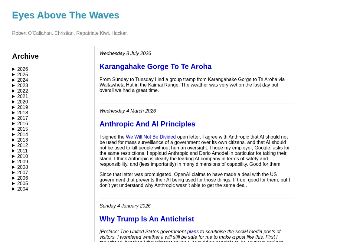 Eyes Above The Waves
