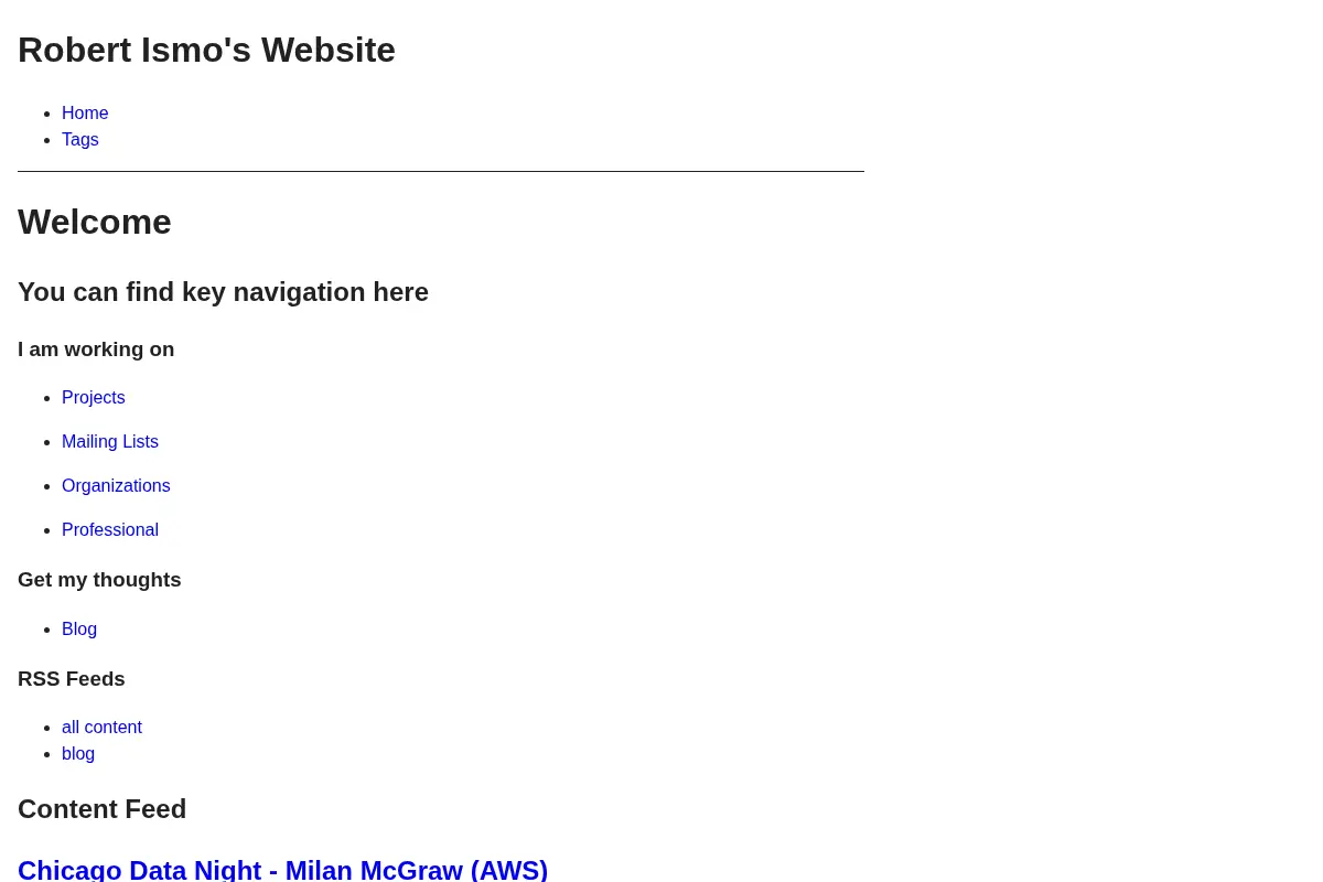 Robert Ismo's Website