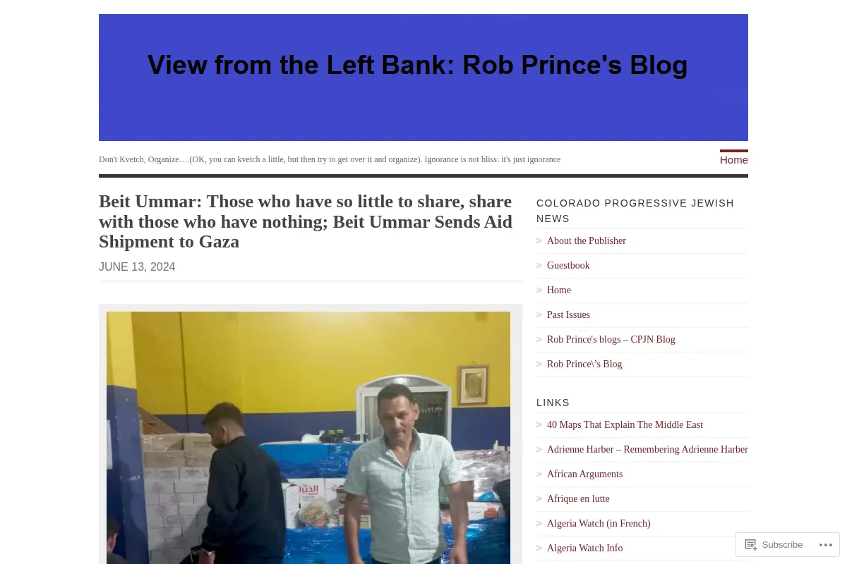 View from the Left Bank: Rob Prince's Blog