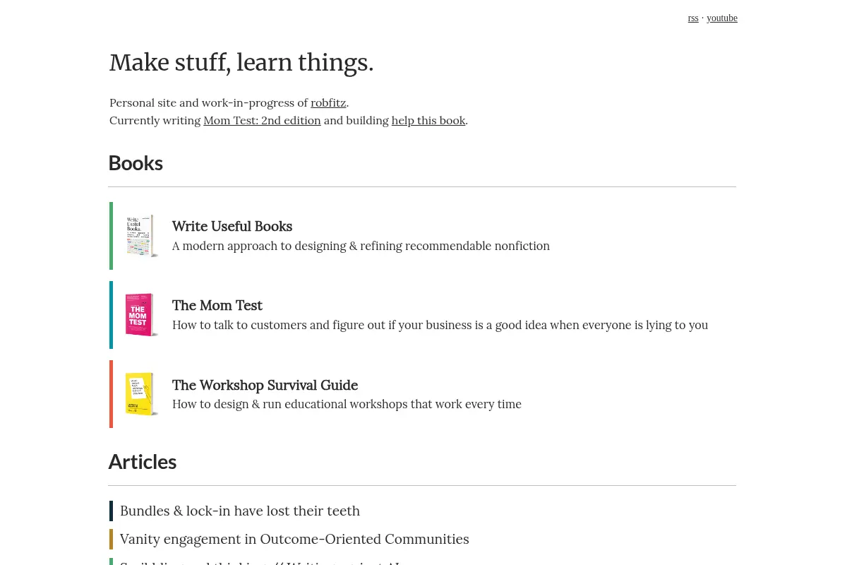 Rob Fitzpatrick - Make stuff, learn things