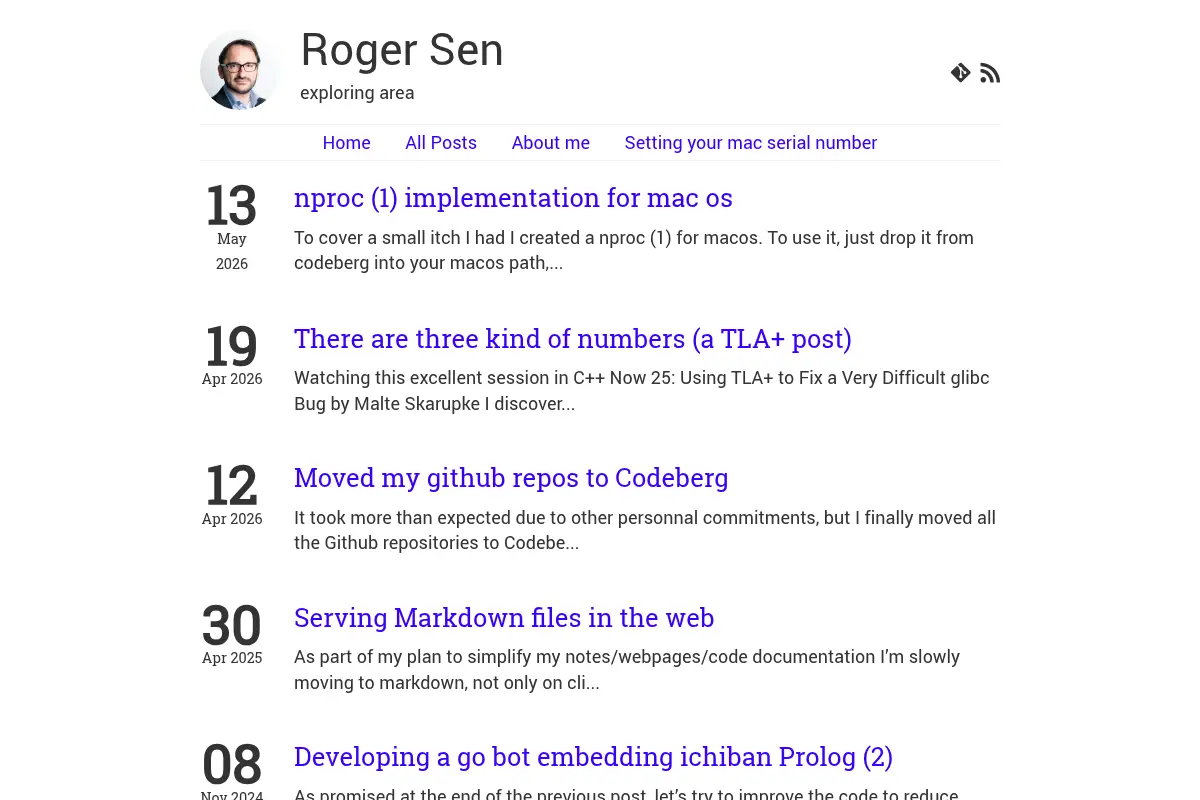 Roger Sen's exploring area