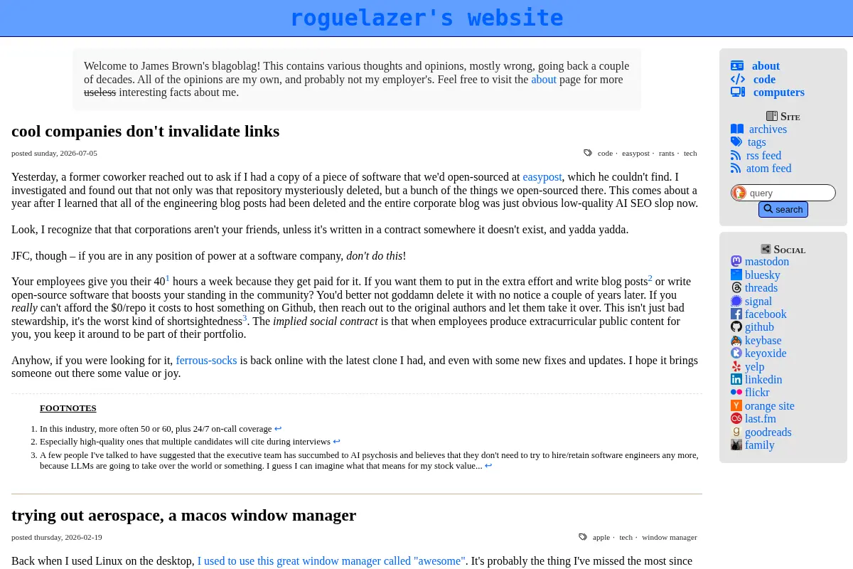 roguelazer's website