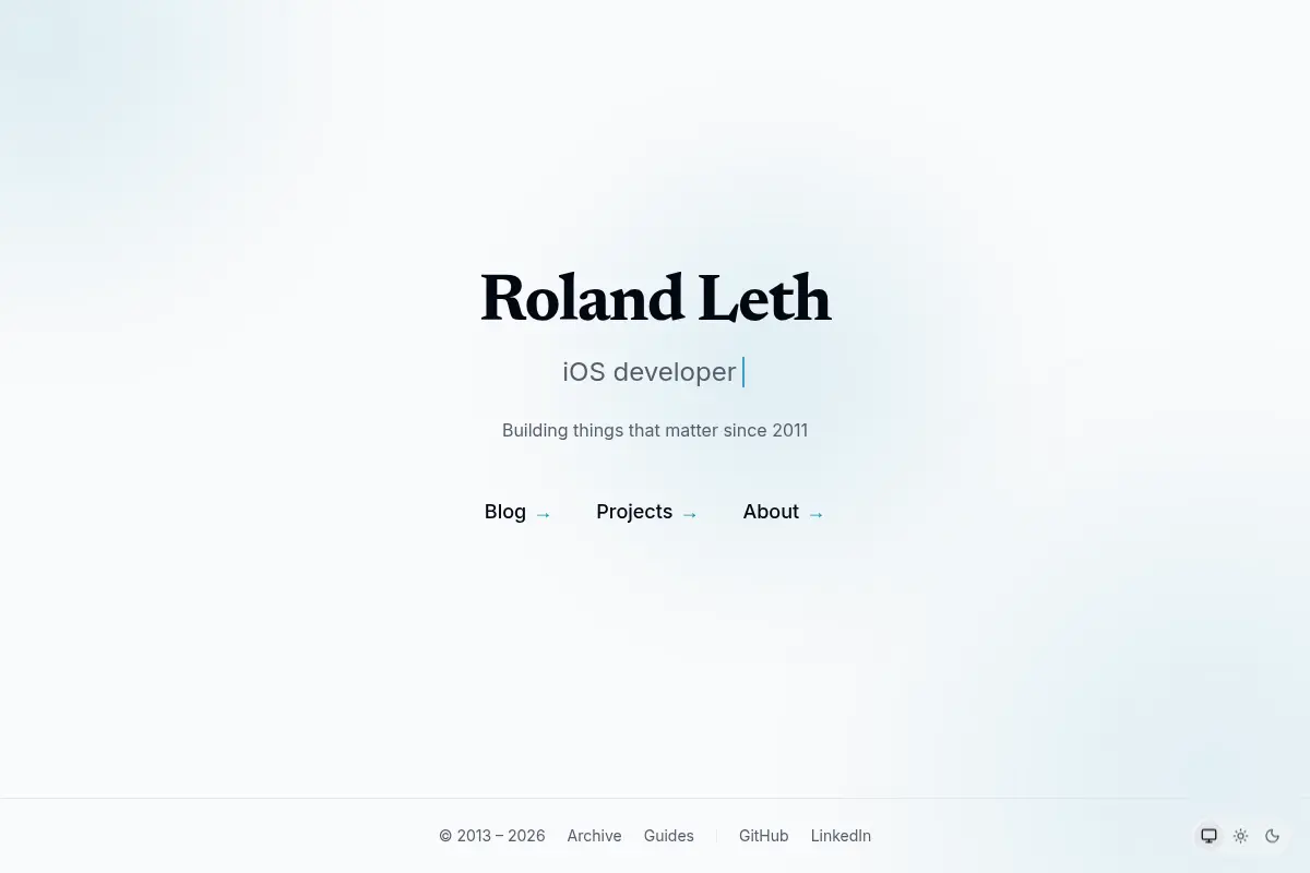 Roland Leth — iOS Developer & Full-Stack Engineer