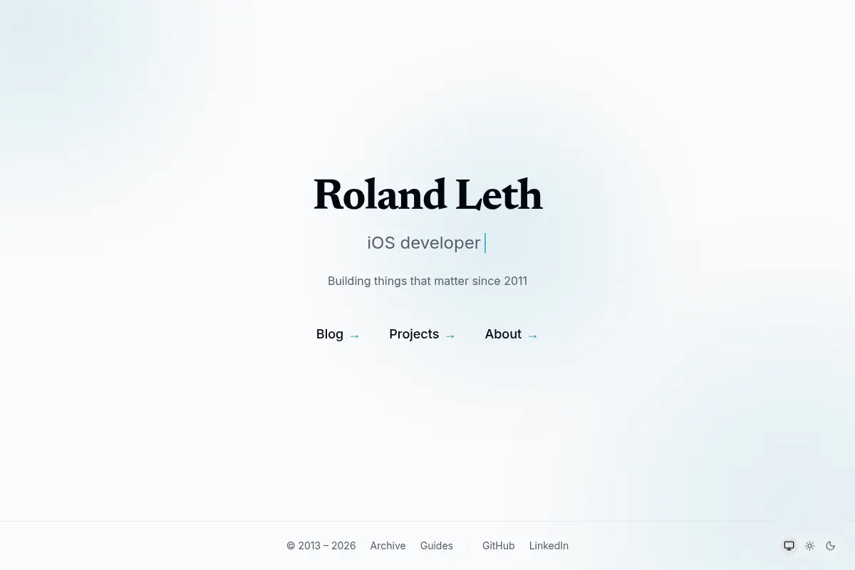 Roland Leth – iOS Developer & Full-Stack Engineer