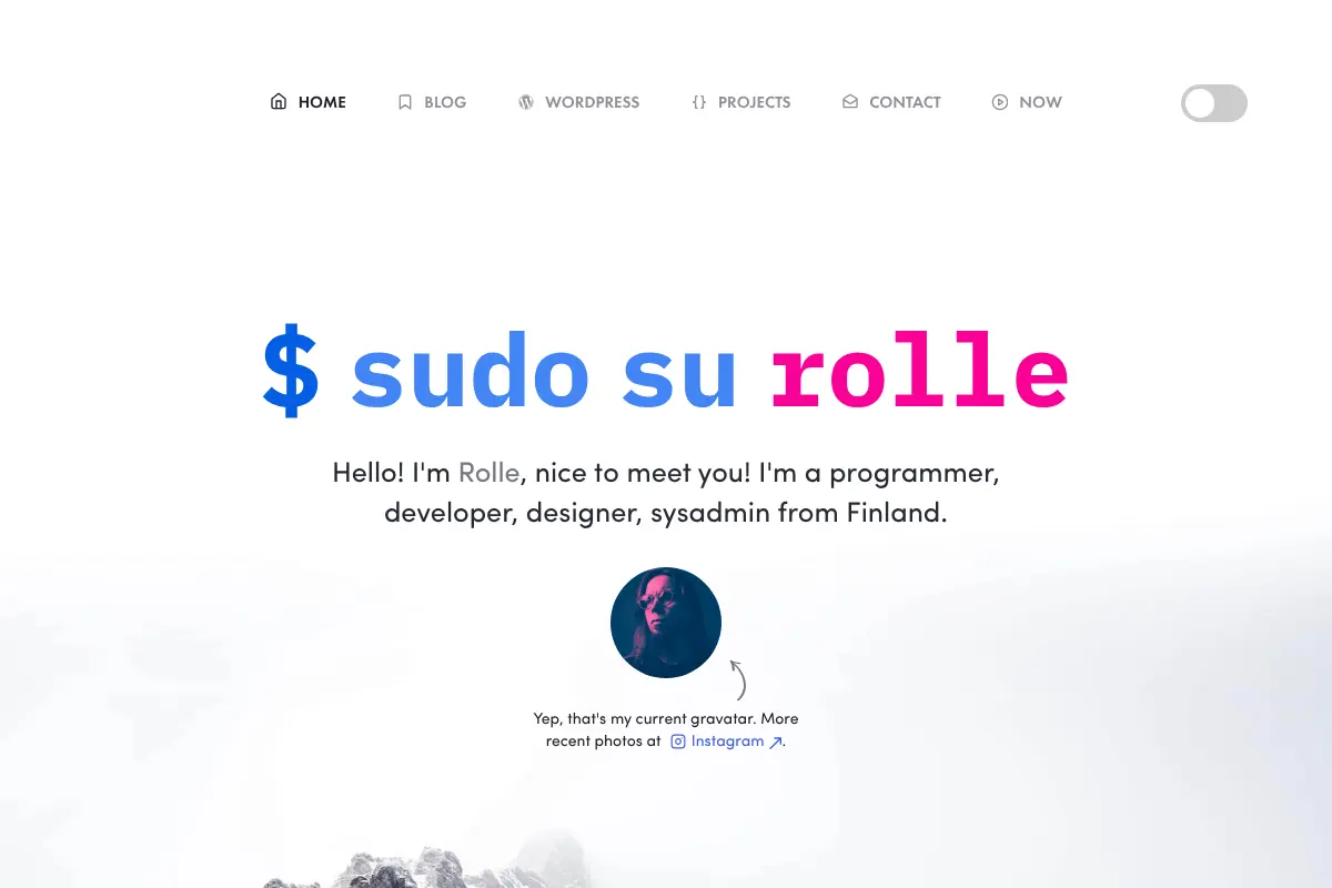 @rolle / Full Stack Developer = Front-end developer, designer, sysadmin