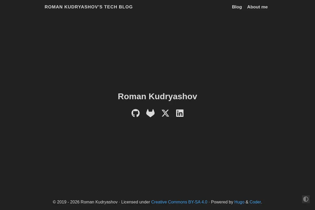 Roman Kudryashov's tech blog