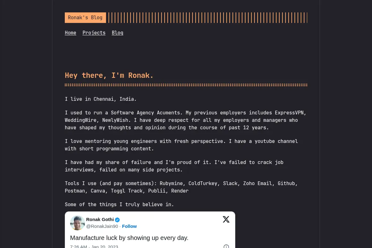 Ronak's Blog