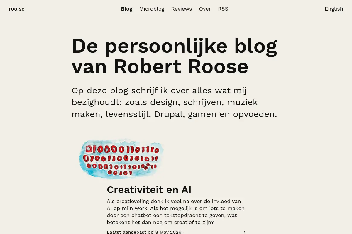 roo.se · De persoonlijke blog van Robert Roose