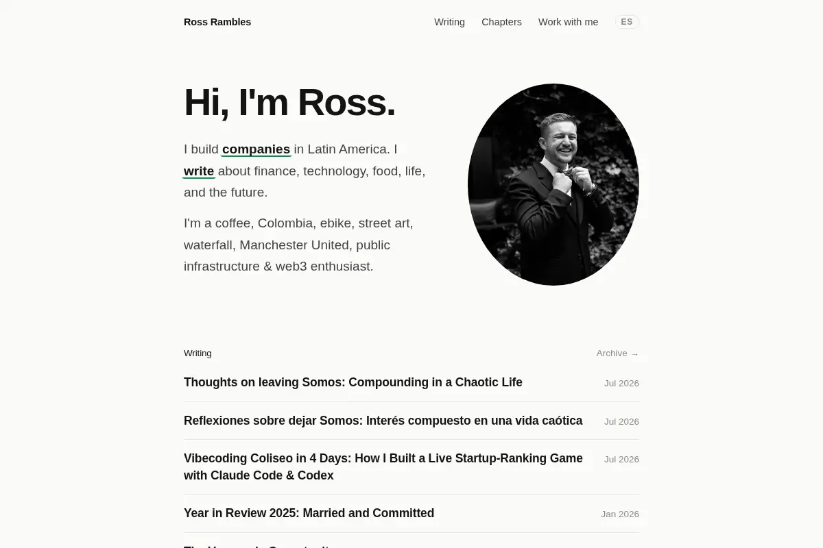 Ross Rambles — Ross Garlick