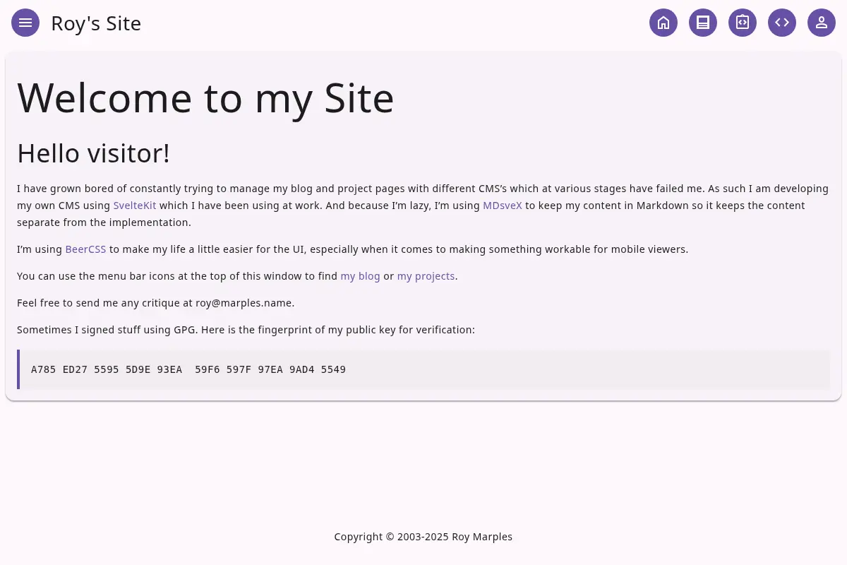 Roy's Site
