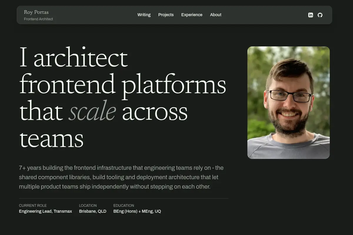 Roy Portas - Frontend Architecture at Scale