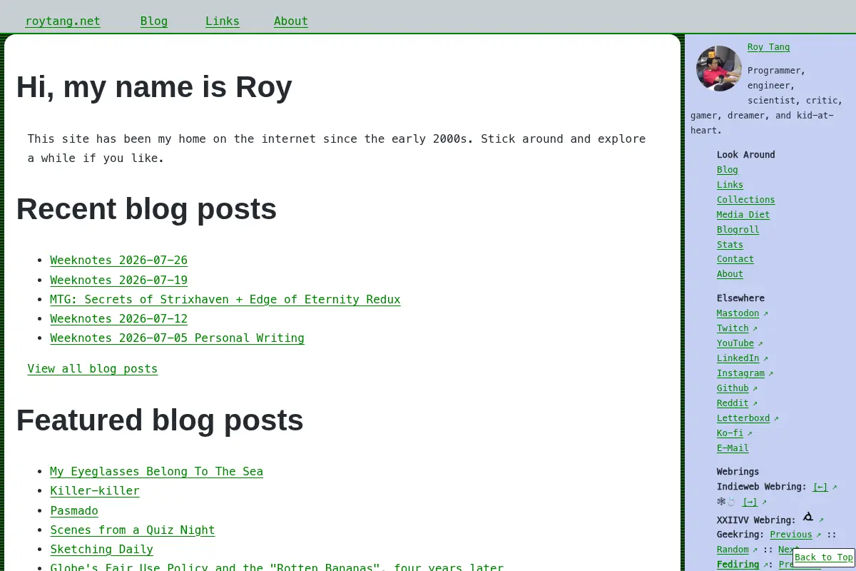 Roy Tang's Blog