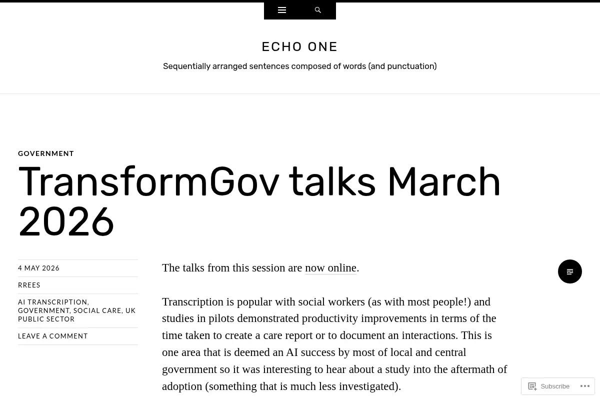 Echo One