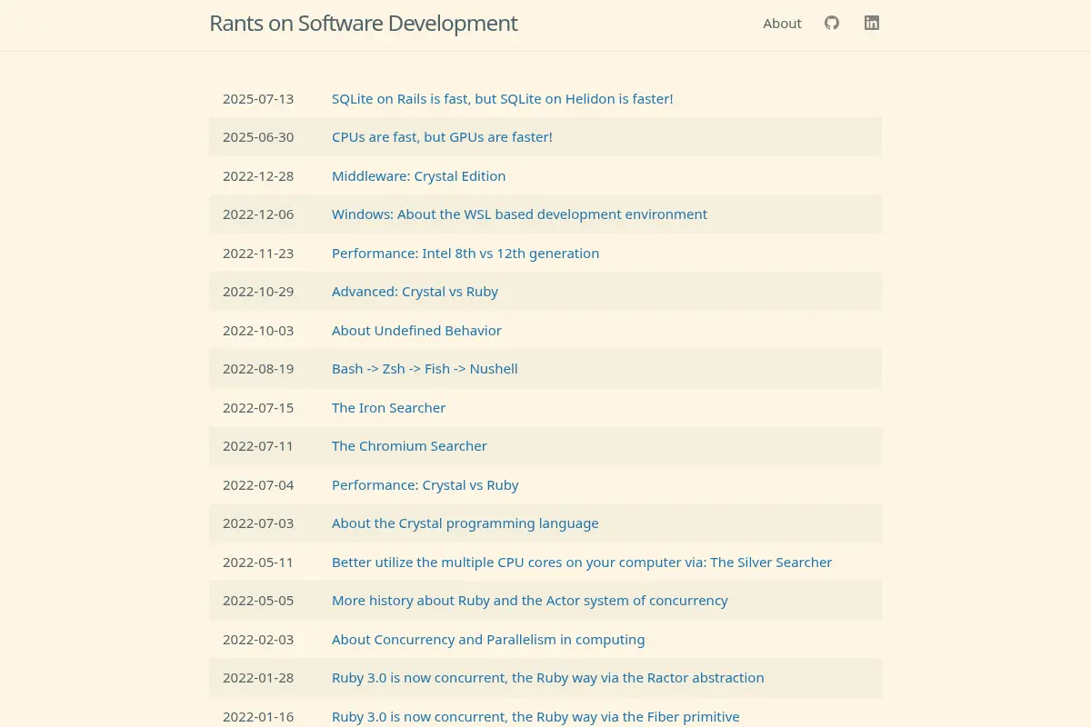 Rants on Software Development