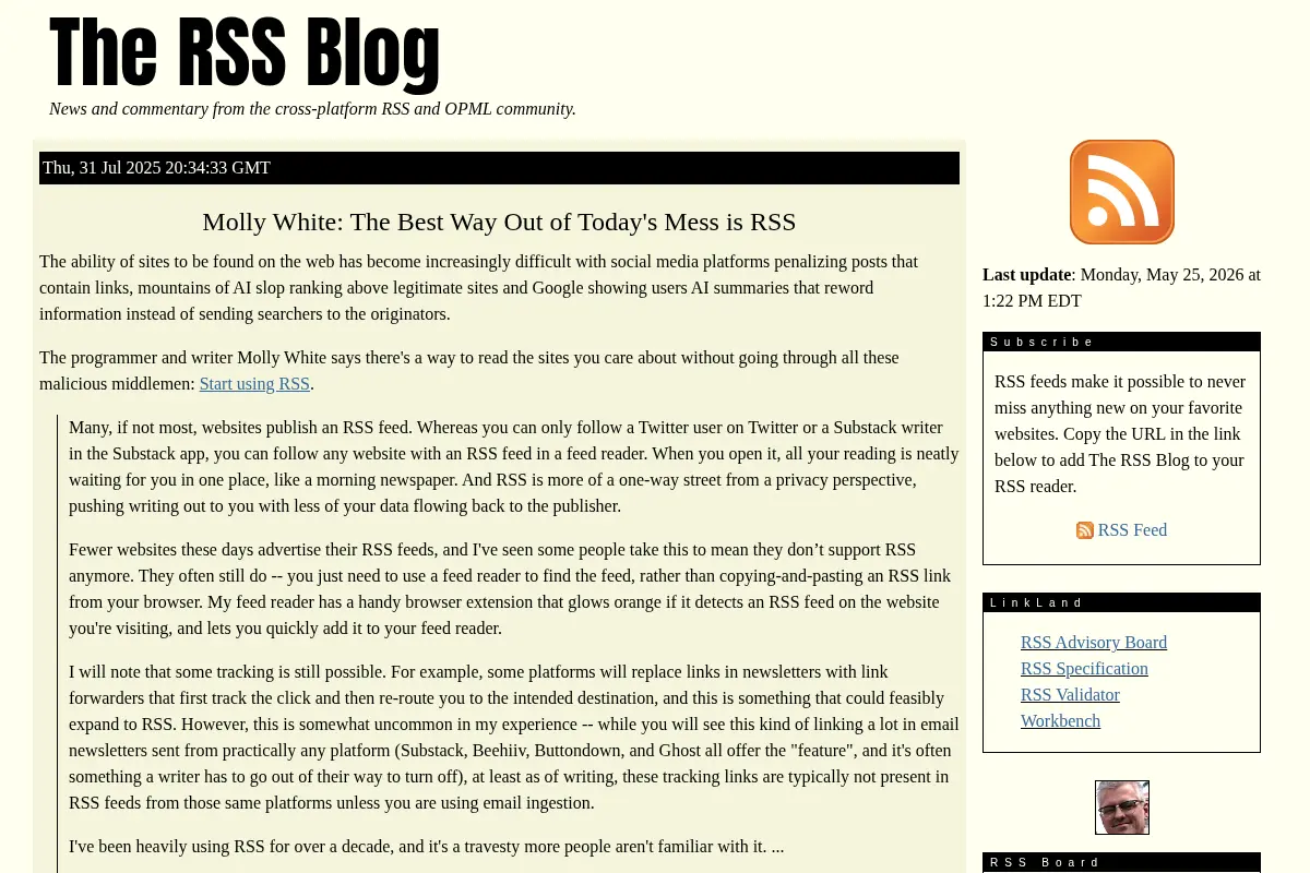 The RSS Blog
