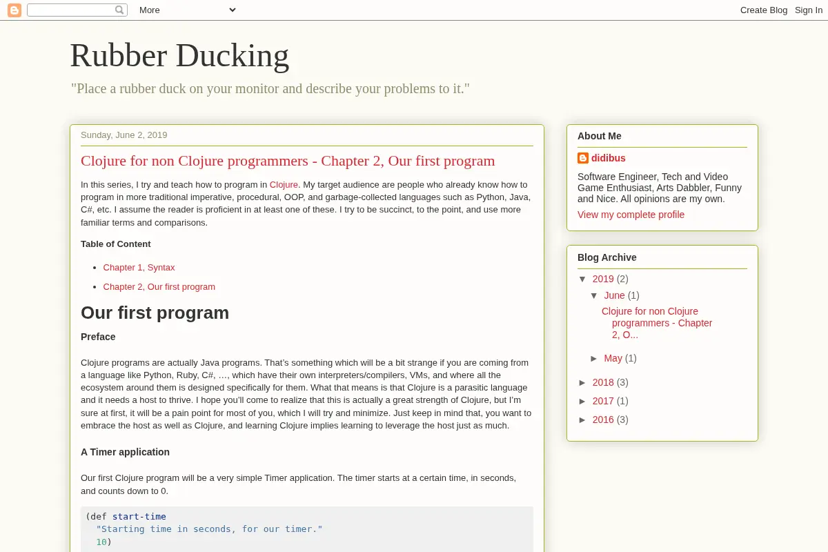 Rubber Ducking