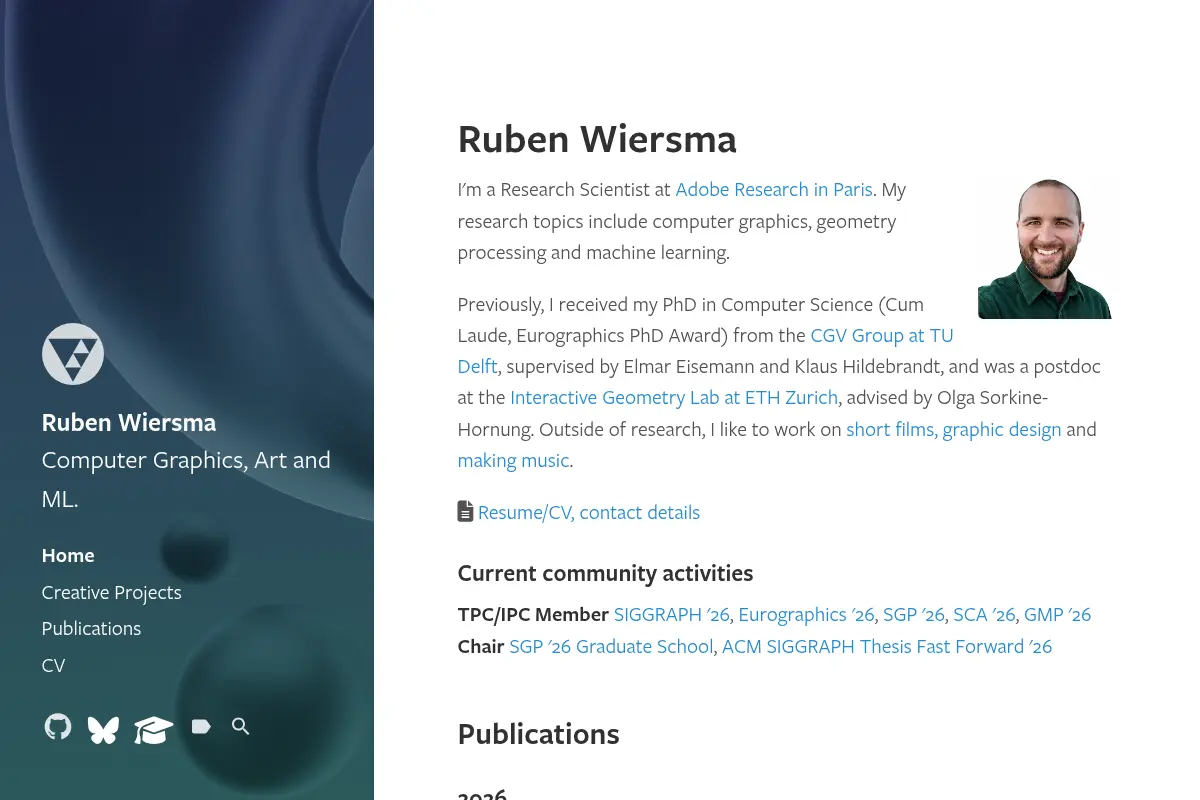 Ruben Wiersma · Computer Graphics, Art and ML