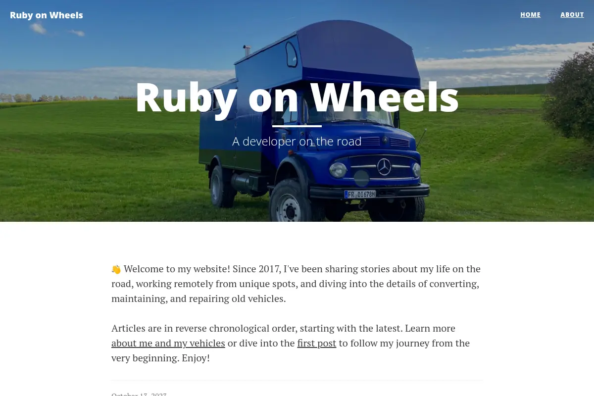 Ruby on Wheels